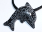 Preview: snowflake obsidian with cord or silver 925