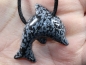 Preview: snowflake obsidian with cord or silver 925