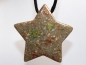 Preview: moss agate with cord or silver 925
