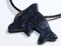 Preview: dumortierite with cord or silver 925
