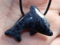 Preview: dumortierite with cord or silver 925