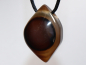 Preview: eye agate (sardonyx) with cord or silver 925