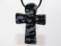 Preview: snowflake obsidian with cord or silver 925