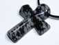 Preview: snowflake obsidian with cord or silver 925