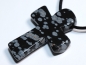 Preview: snowflake obsidian with cord or silver 925