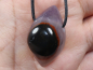 Preview: eye agate (sardonyx) with cord or silver 925