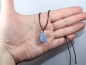 Preview: blue quartz with cord or silver 925