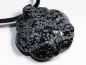 Preview: snowflake obsidian with cord or silver 925