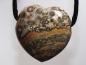 Preview: leopard rhyolite with cord or silver 925