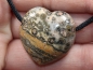 Preview: leopard rhyolite with cord or silver 925