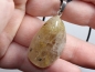 Preview: rutilated quartz with cord or silver 925