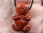 Preview: red jasper with cord or silver 925