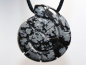 Preview: snowflake obsidian with cord or silver 925