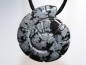 Preview: snowflake obsidian with cord or silver 925