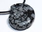 Preview: snowflake obsidian with cord or silver 925