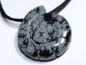 Preview: snowflake obsidian with cord or silver 925