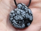 Preview: snowflake obsidian with cord or silver 925