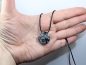 Preview: snowflake obsidian with cord or silver 925