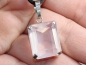 Preview: Rosenquarz mit Band oder Silber 925