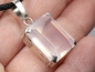 Preview: Rosenquarz mit Band oder Silber 925