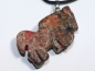 Preview: leopard rhyolite with cord or silver 925