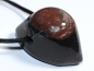 Preview: eye agate (sardonyx) with cord or silver 925