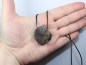 Preview: cross stone with cord or silver 925