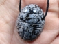 Preview: snowflake obsidian with cord or silver 925