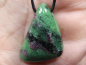 Preview: ruby in zoisite with cord or silver 925