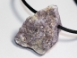 Preview: lepidolite with cord or silver 925