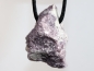 Preview: lepidolite with cord or silver 925