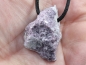 Preview: lepidolite with cord or silver 925