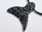 Preview: snowflake obsidian with cord or silver 925