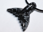 Preview: snowflake obsidian with cord or silver 925