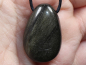 Preview: gold obsidian with cord or silver 925