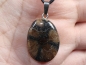 Preview: cross stone with cord or silver 925