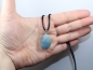 Preview: aquamarine with cord or silver 925
