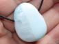 Preview: blauer Aragonit mit Band oder Silber 925