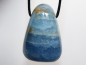 Preview: blue aragonite with cord or silver 925