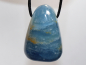 Preview: blue aragonite with cord or silver 925