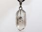 Preview: rock crystal with bitumen with cord or silver 925