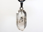 Preview: rock crystal with bitumen with cord or silver 925