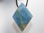 Preview: blue aragonite with cord or silver 925