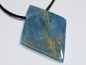 Preview: blue aragonite with cord or silver 925