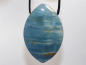 Preview: blue aragonite with cord or silver 925