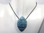 Preview: blue aragonite with cord or silver 925
