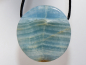 Preview: blue aragonite with cord or silver 925