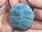 Preview: blue aragonite with cord or silver 925