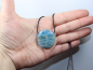 Preview: blue aragonite with cord or silver 925