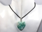 Preview: malachite in dolomite with cord or silver 925